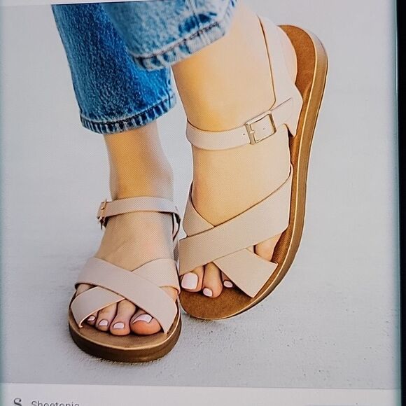 UNIVERSAL THREAD WEDGE STYLE OPEN TOE SANDAL - Picture 1 of 16